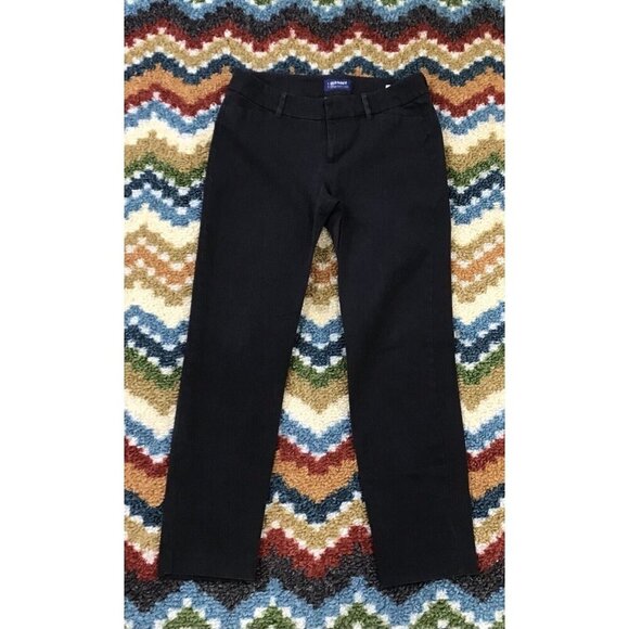Old Navy Pixie Pants Womens size 6 Skinny Mid Rise Cropped Stretch Gray/Black - Picture 1 of 2